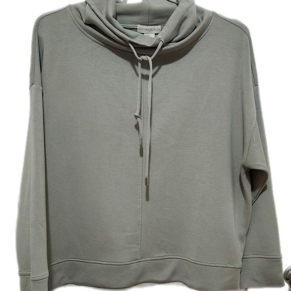 Cynthia Rowley Cowl Neck Sweatshirt Sage Green Soft Women's Size XL - Picture 1 of 12